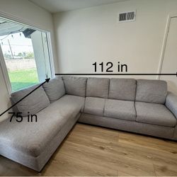 Living Spaces Two Piece Sectional