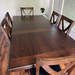7-piece Wooden Dining Table. 