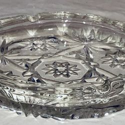 Vintage Crystal Star Of David Ashtray. No cracks or chips .