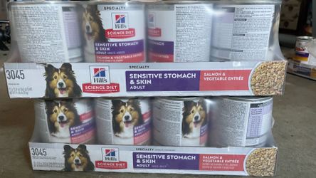 Hill's Science Diet Adult Sensitive Stomach & Sensitive Skin Grain-Free Salmon & Vegetable Entree, Wet Dog Food, 24 cans
