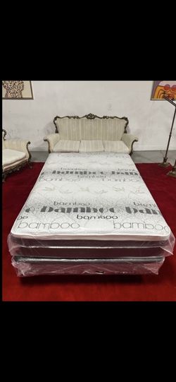 New Full size Pillow top mattress w box spring Delivery available