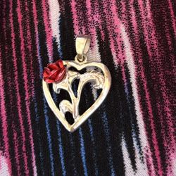925 Sterling Silver Heart Pendant Charm