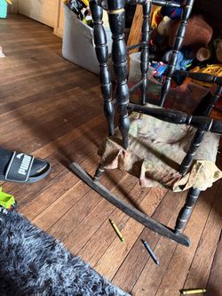 Black rocking chair