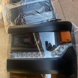 16-18 Chevrolet Silverado 2019 Silverado 1500 LD LED DRL Projector Headlights Luces Calaveras Micas Faros Focos Faroles Chevy