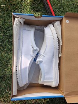 Hey Dude White Knit Slip-On Shoes