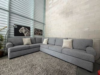 Large gray sectional- free delivery