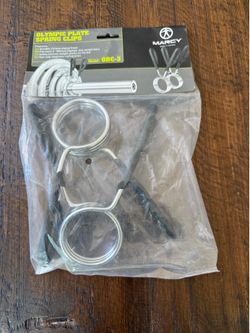 Marcy 2” Olympic bar, spring clip collars