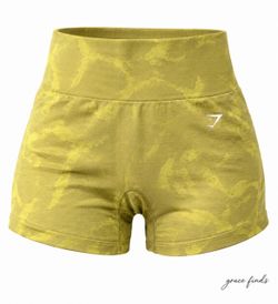 Gymshark Women's Seamless Shorts Olive Green Camo