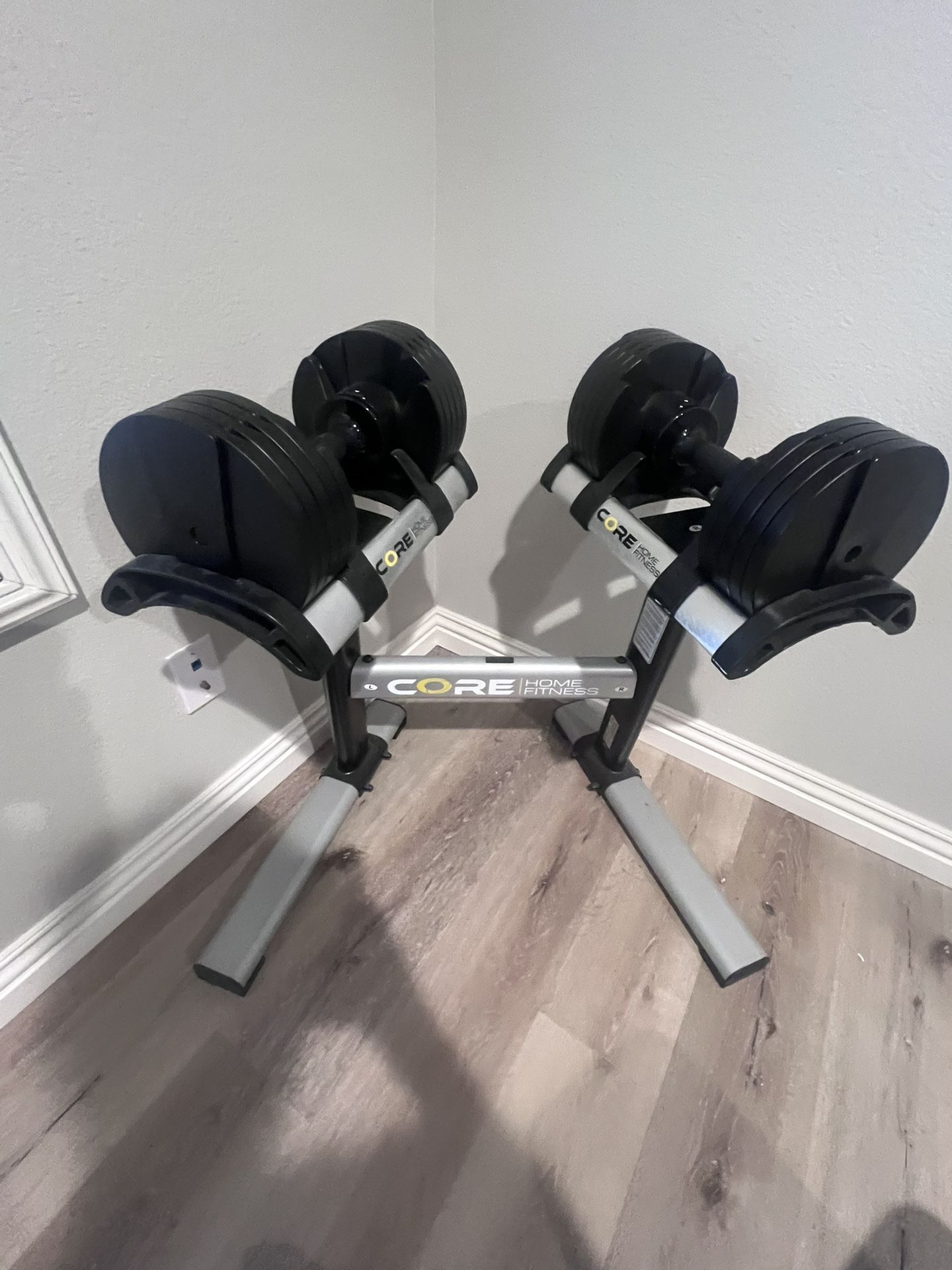 Core Fitness Adjustable Dumbbell Set And Stand