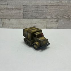 Vintage Attack Force U.S. Army  Military Half / Tank & Half / Truck Pull-Back Toy • Die Cast Metal & Plastic • Made in China 