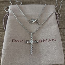 David Yurman Classic Cable Cross Necklace 