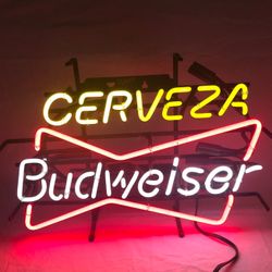 Cerveza Budweiser neon light man cave decorative light for Sale in
