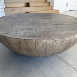 RH Sphere Reclaimed Wood Coffee Table – 48” round