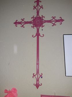 Pink cross $25.00 cash only (serious buyers)