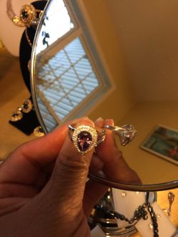 CZ Sterling Silver Ring Sz 9