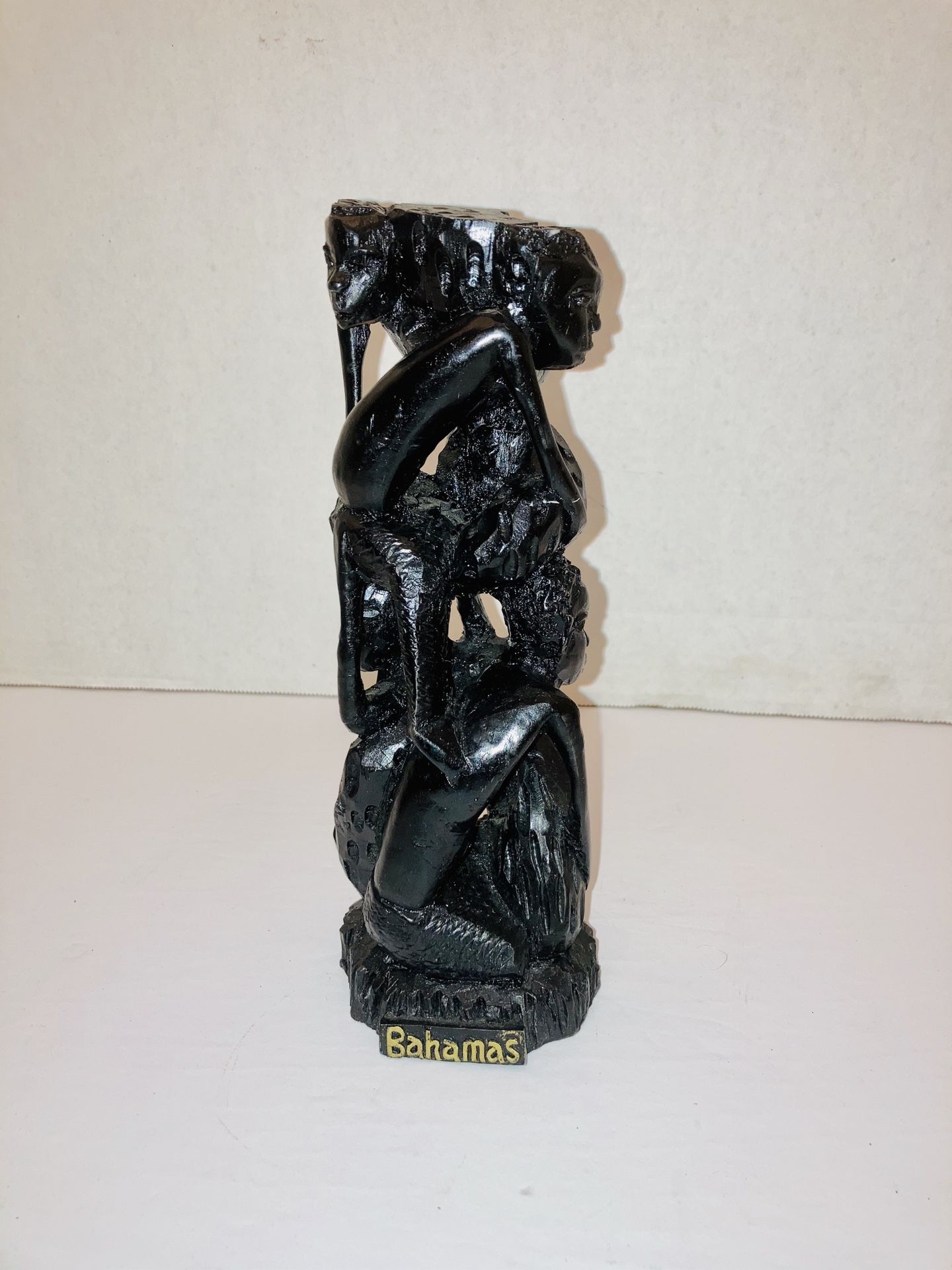 Vintage Bahamas Abstract Ebony Tree of Life Statue