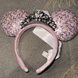 Disney Princess Sequin Minnie Ear Headband with Tiara