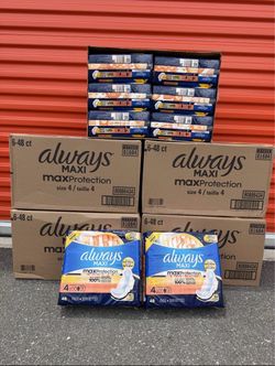 (6 pack) Always Maxi Overnight Pads with Wings