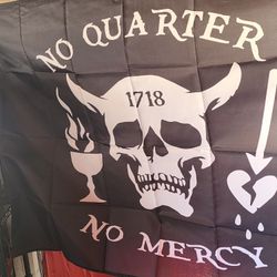 No Quater No Mercy 3x5 Flag. 