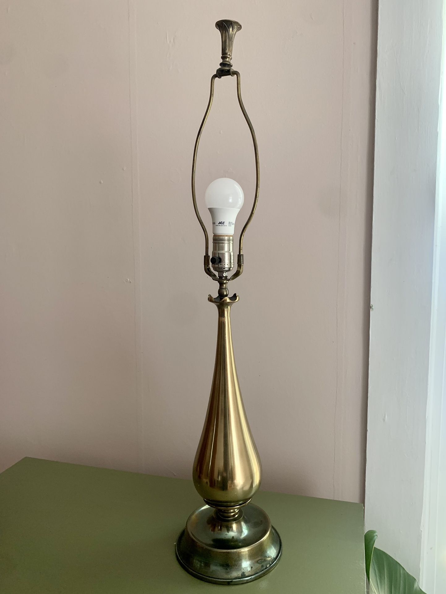Large Vintage Brass Lamp