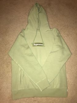 Supreme Olive Green Box Logo Hoodie (Size XL)