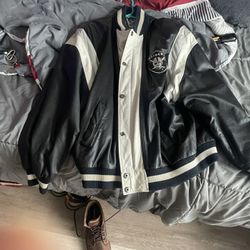 Carl Banks Raiders leather Jacket
