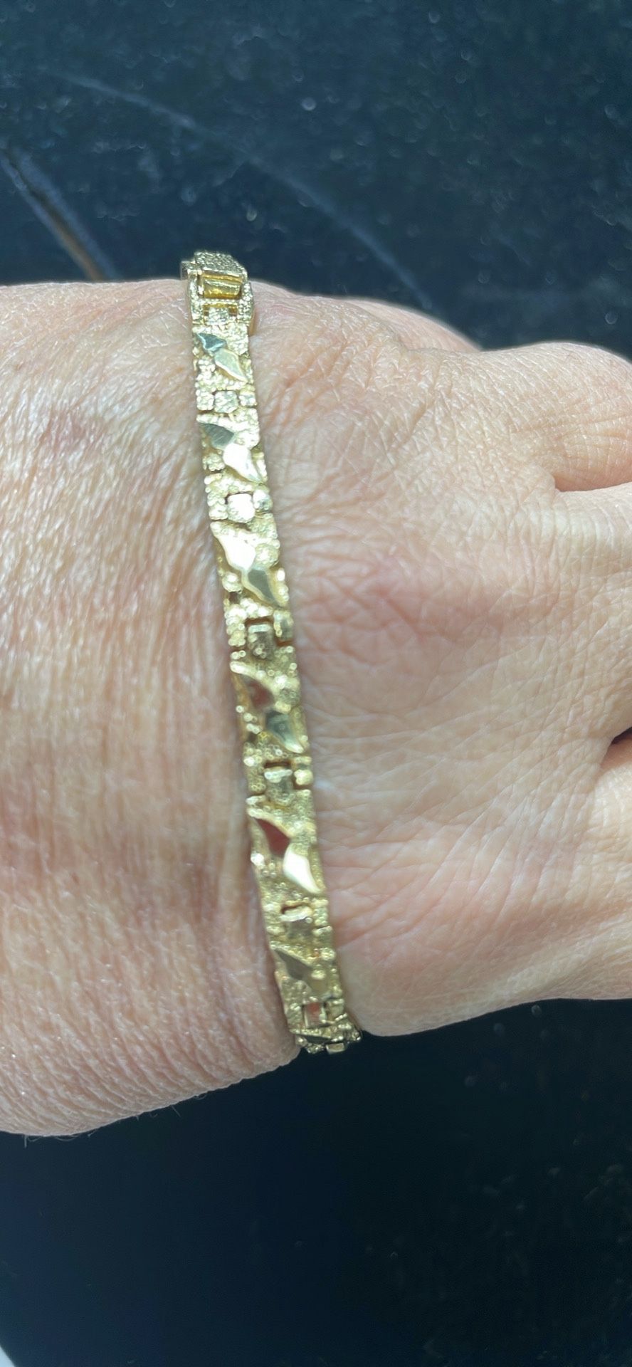 Gold Nugget Bracelet 