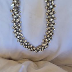 Super Rare Vintage Silver & Crystal Necklace