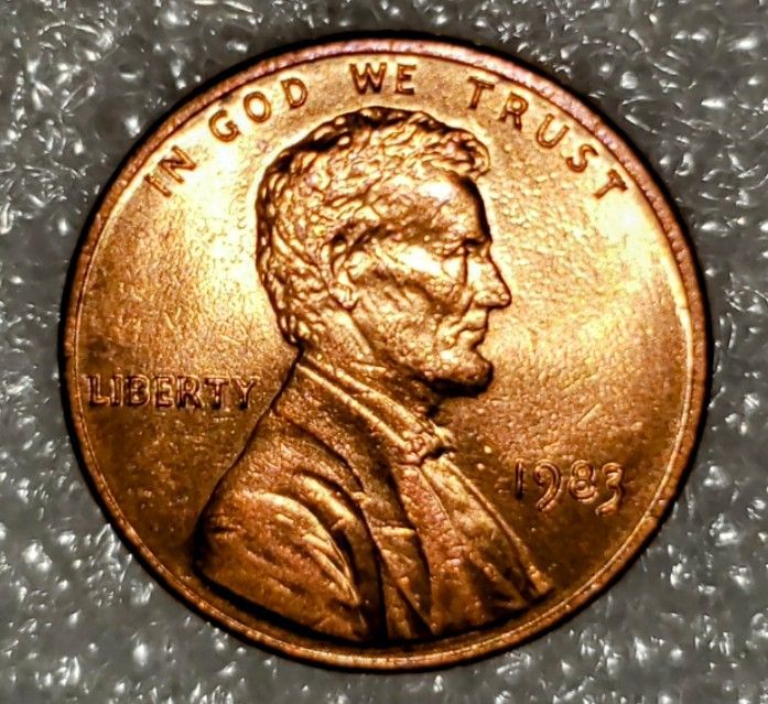 1983 P Lincoln Memorial Cent Penny Reverse Die Error