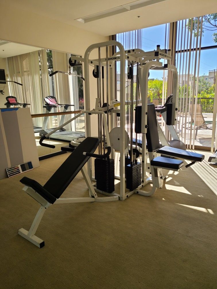 Maxicam Multi-station 4 Stack Weight Exercise Home Gym Commercial Fitness