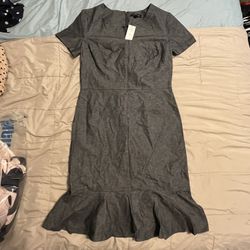 Size 14 Tall Women’s Banana Republic Denim Feel Peplum Hem Pencil Dress