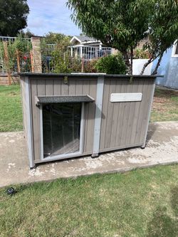 XL Dog House (55"L)- Chew-Proof Metal & Weatherproof- 220lbs Capacity - PET49