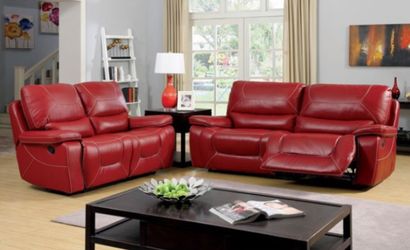 Motion leather sofa love chair