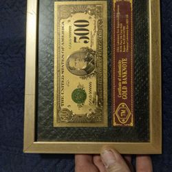24k 500 Dollar Bill