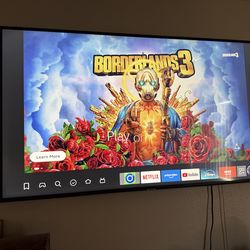 Samsung 56 inch flatscreen TV with wall mount.