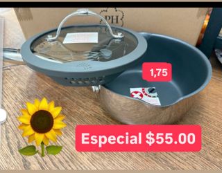 Sartencito de 1.75 Antiaderente Tapa Silicon Prepara Salsas Avenas Atoles Pequeñas Comidas Princess House Ventas Finales