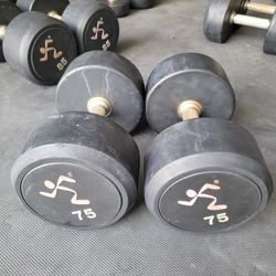 Dumbbells (2x75Lbs) for $140 Firm (Walnut 91789)