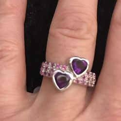 Ametista Amethyst & Rhodolite Garnet Ring