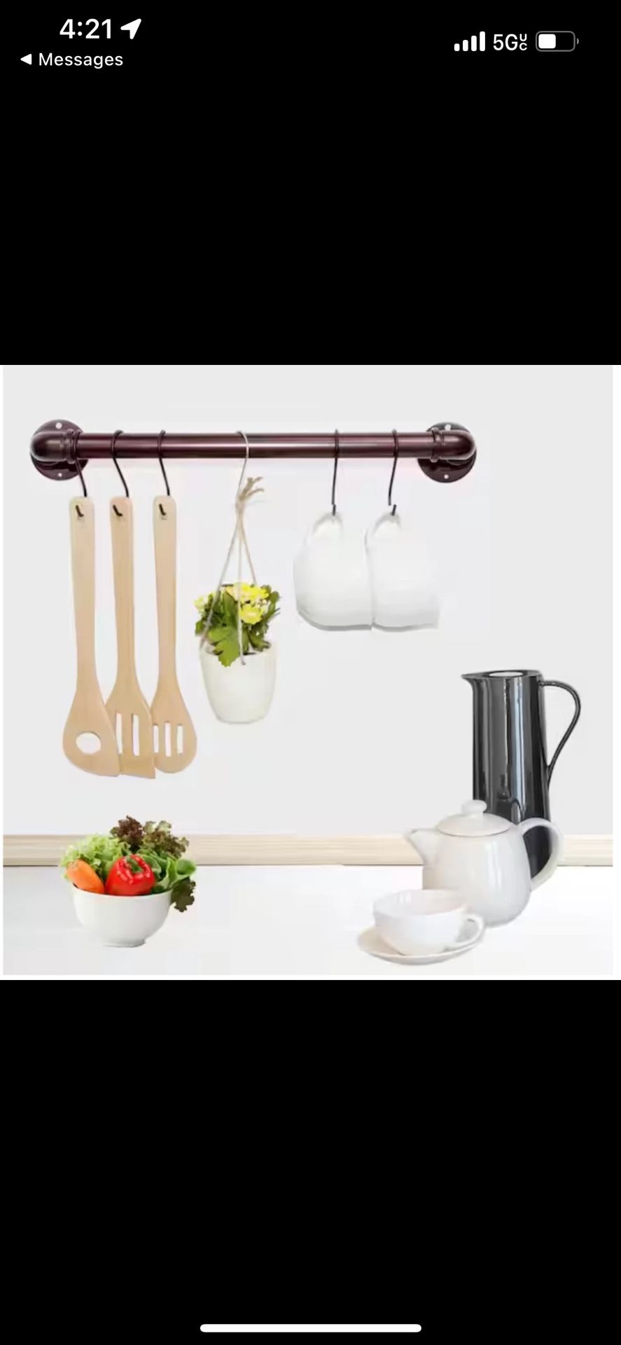 Rod Desyne 18 in. Industrial Pipe Kitchen Towel Bar, Closet Rod in Bonze