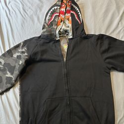 Bape Shark Hoodie Double Hood Zip Up Jacket