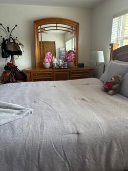 Free Dresser with Mirror and Queen Bed Frame with Headboard