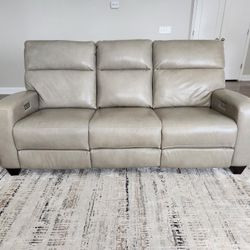 BARCALAUNGER Italian Leather Sofa And Loveseat 