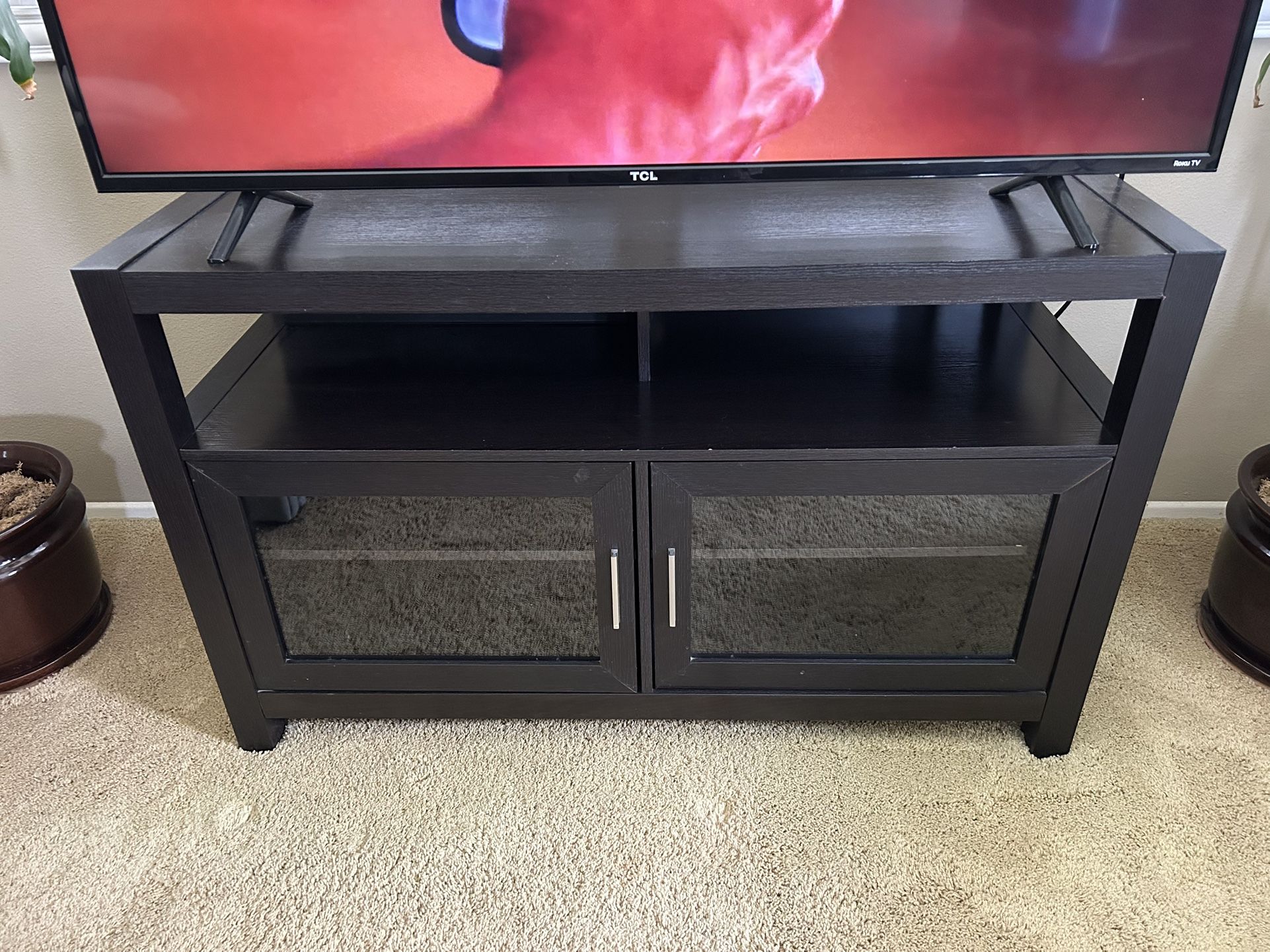 FREE TV Entertainment Center TV Stand - Black