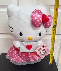 NEW w/TAGS Hello Kitty by Sanrio Valentine’s Day Greeter Hearts Love 17” Plush just $20