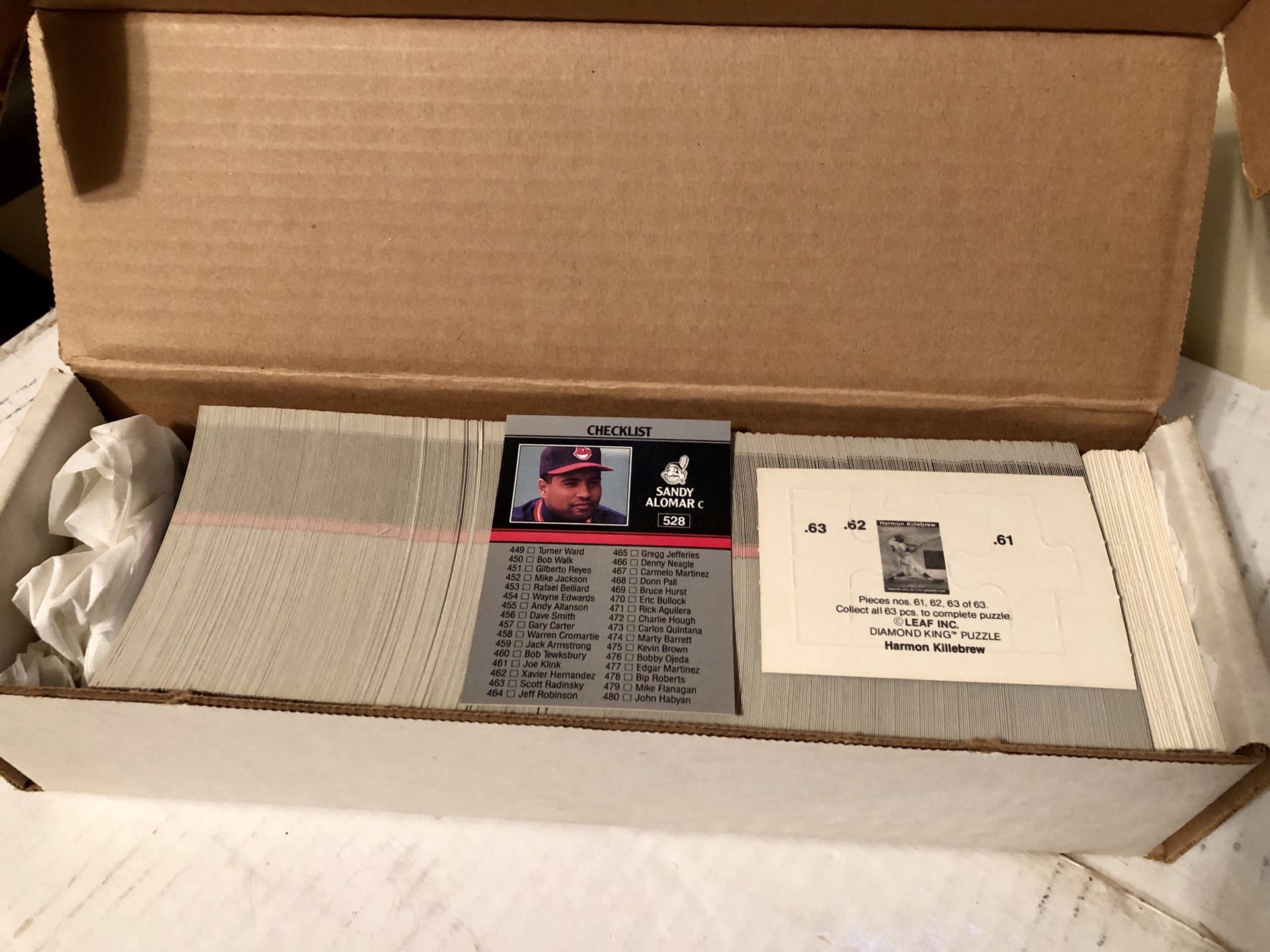 1991 Leaf Baseball card set w/ puzzle