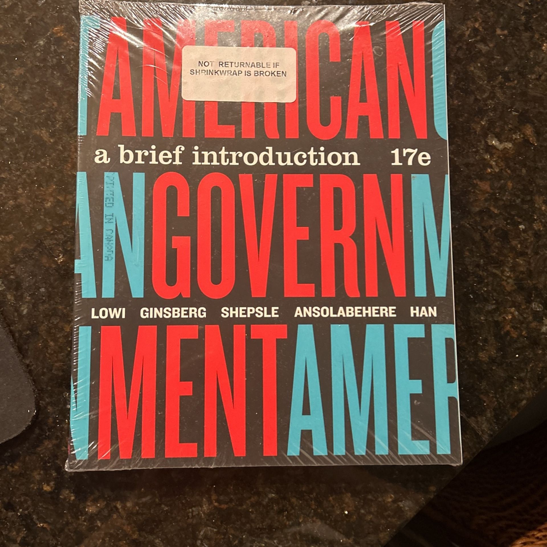 American Government: A Brief Introduction 17e