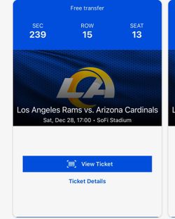 Rams Vs. Arizona 2 Tickets