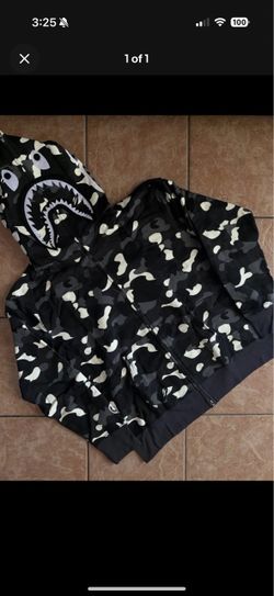 BAPE Shark Full-Zip Camo Hoodie L,M