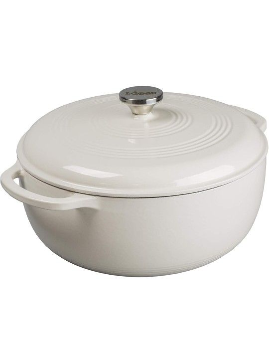 Lodge 7.5 Quart Enameled Cast Iron Dutch Oven with Lid