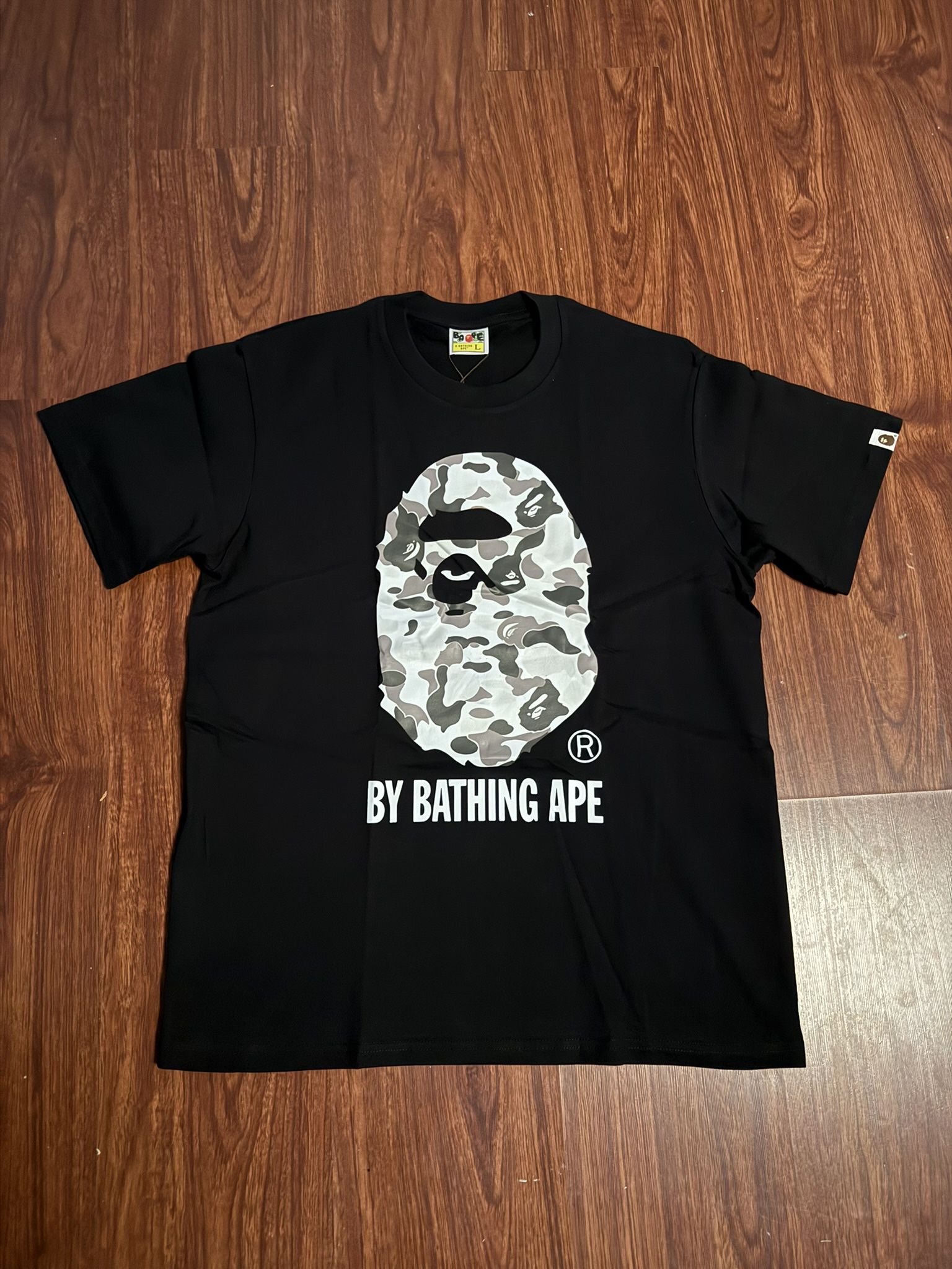 Bape White And Grey Camo Tee 
